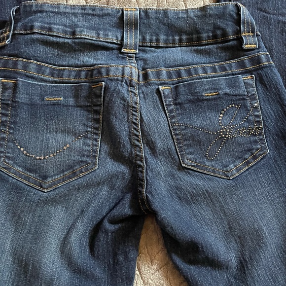 Dark wash Guess Daredevil Bootcut Rhinestone Jeans - Picture 3 of 3